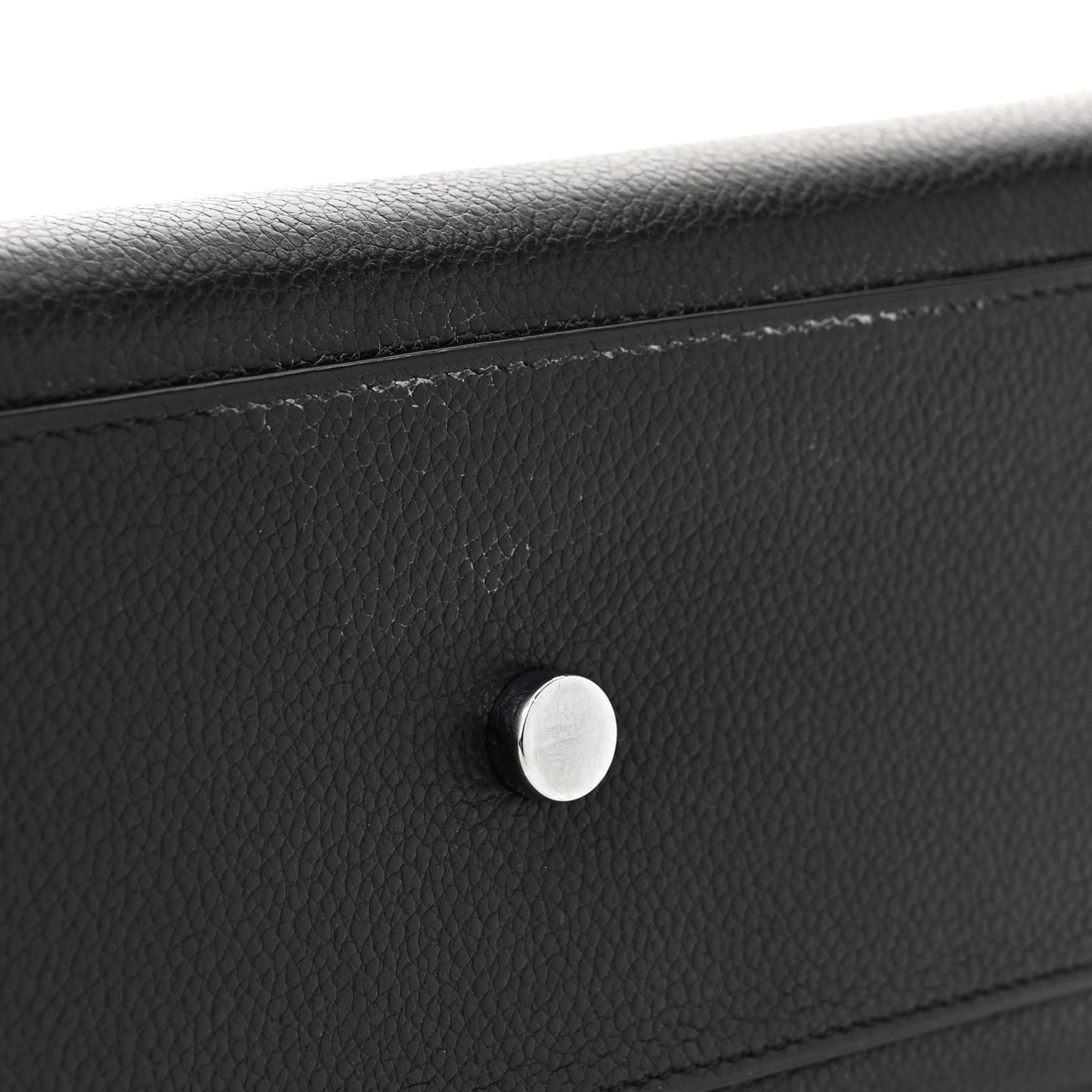 Grained Calfskin Nano Sac De Jour Black