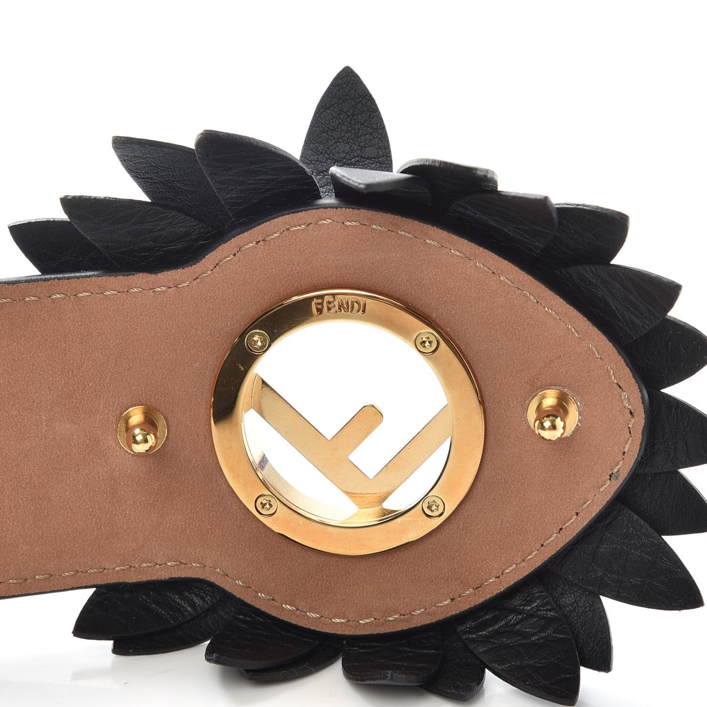 Calfskin F is Fendi FF Flower Belt 90 36 Black