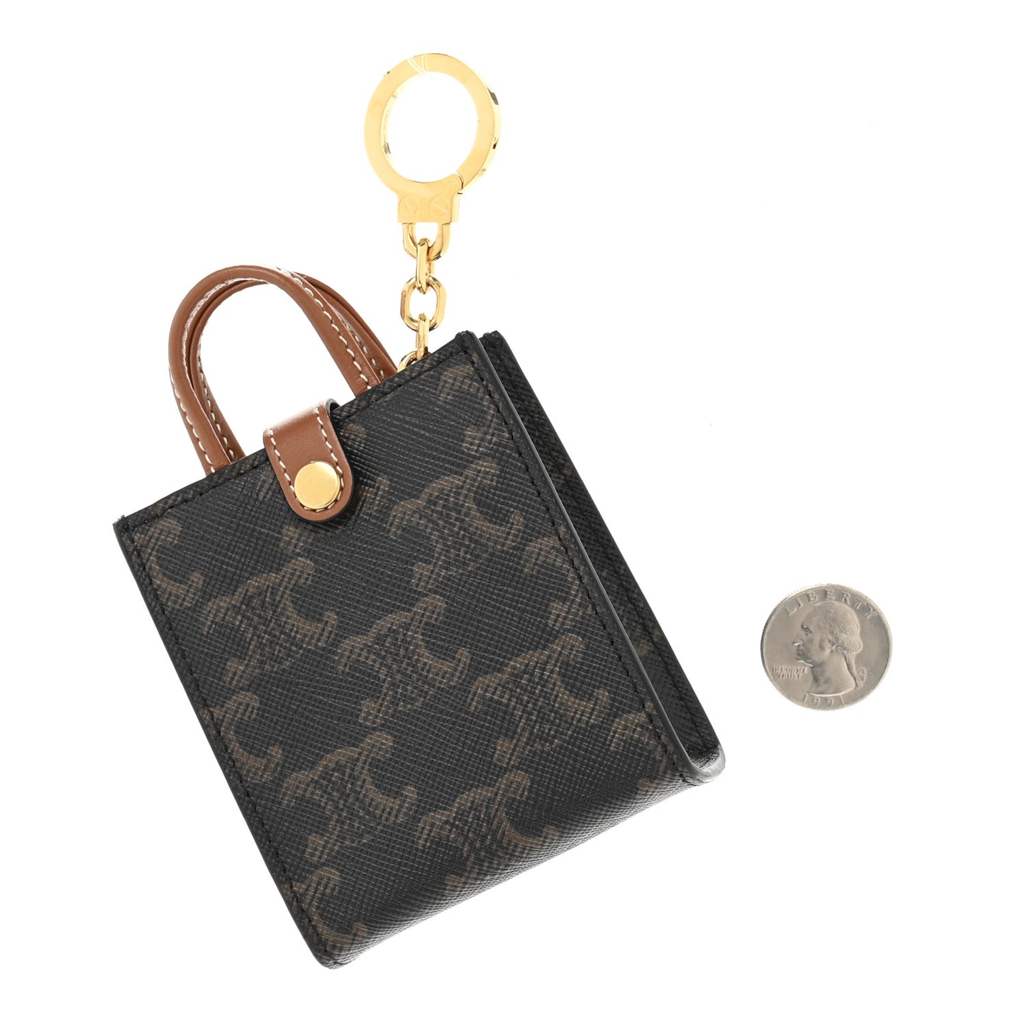 Triomphe Cabas Keycharm Tan