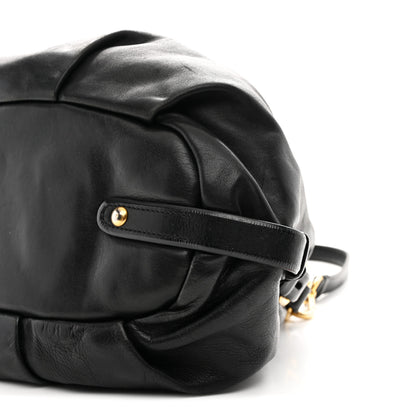 Prada Vitello Soft Calfskin Shopping Satchel Black 9 of 11