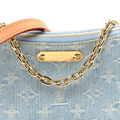 Louis Vuitton Monogram Denim Liv Pochette Sky Blue 8 of 10
