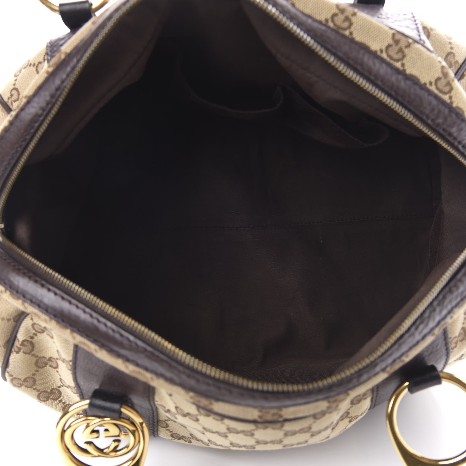 Gucci Monogram Medium Interlocking Icon Tote Dark Brown 5 of 12