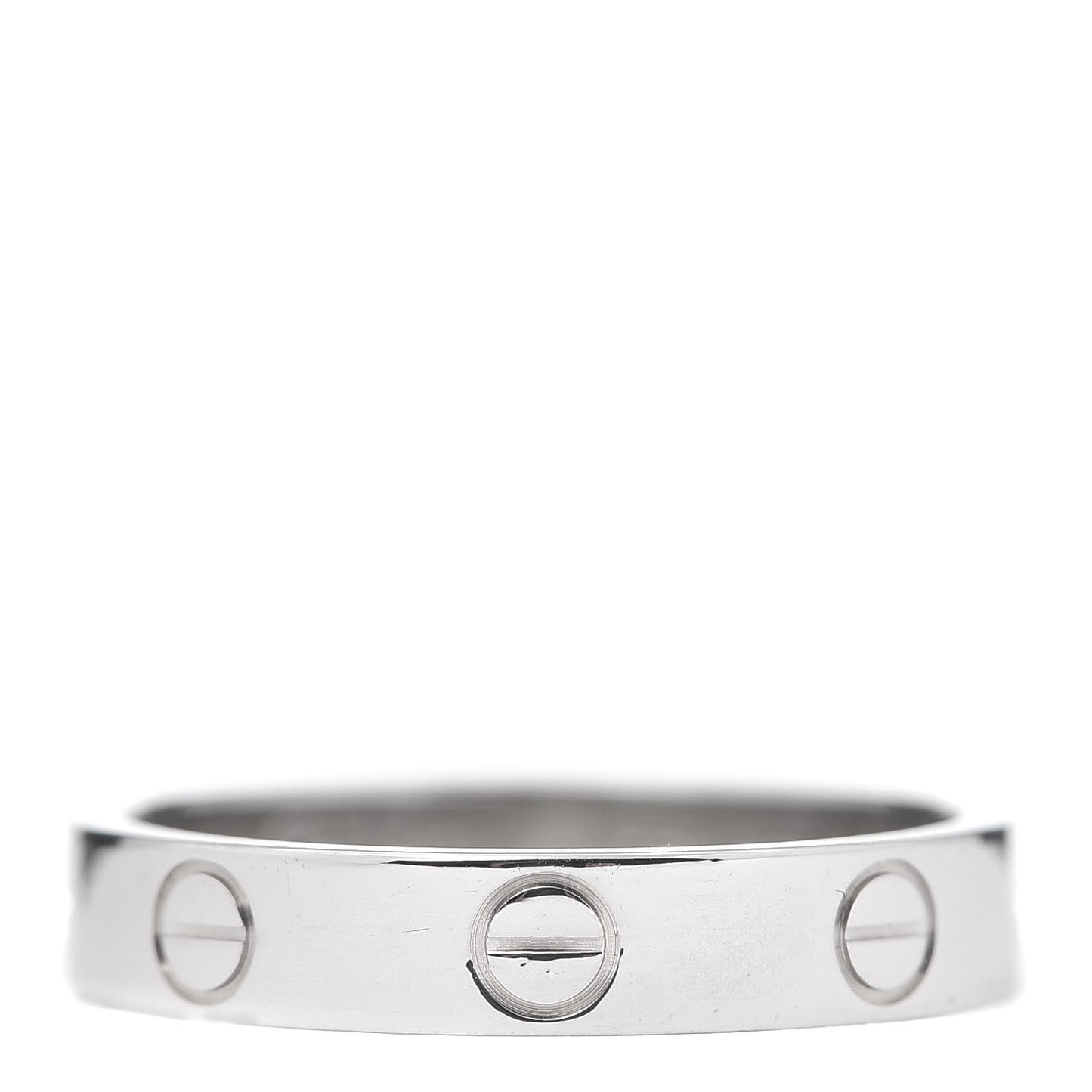 18K White Gold 3.5mm LOVE Wedding Band Ring 52 6