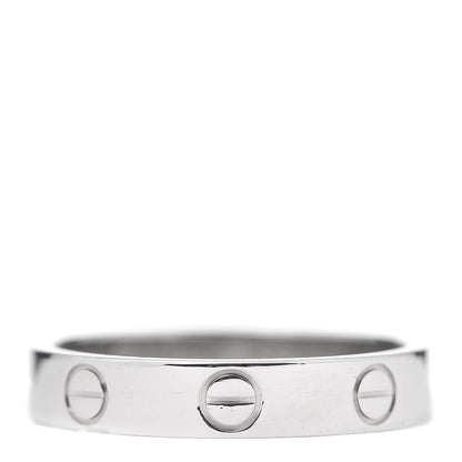 Cartier 18K White Gold 3.5mm LOVE Wedding Band Ring 52 6 1 of 5