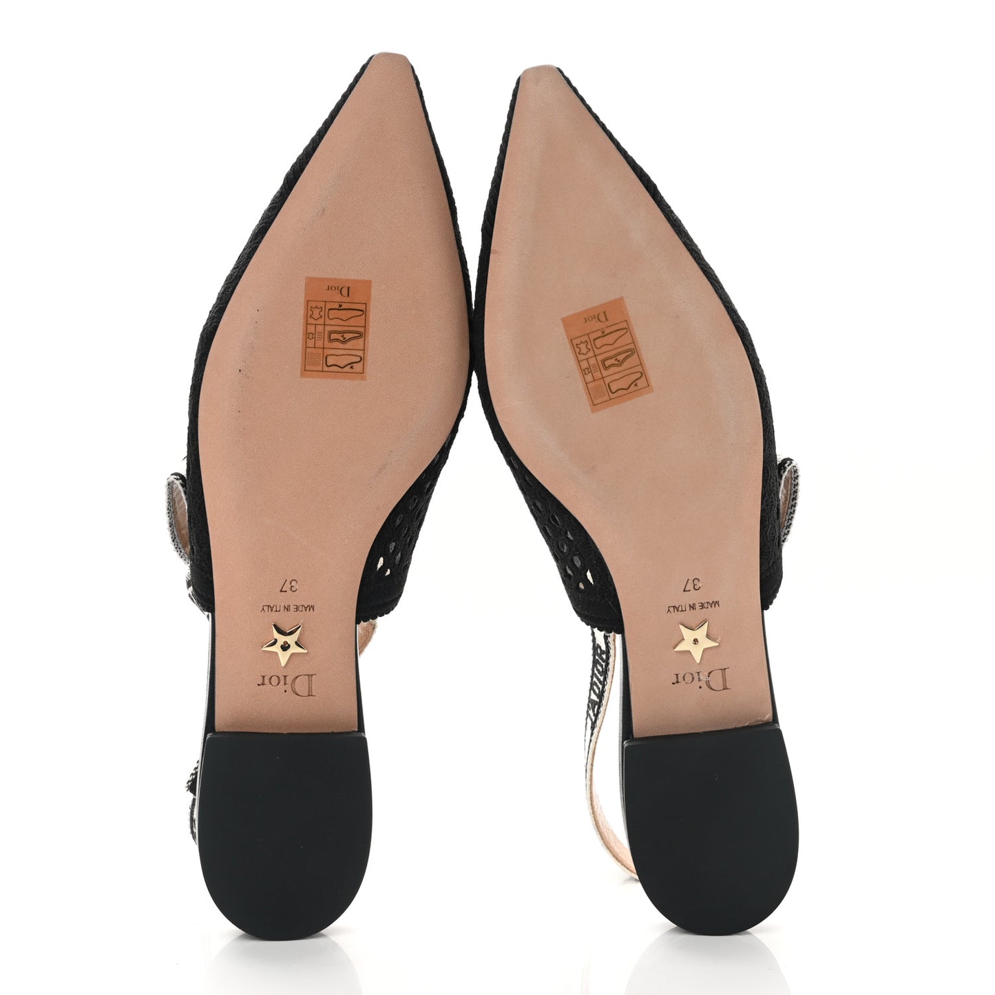 Resille Ribbon J'Adior Slingback Ballet Flats 37 Black
