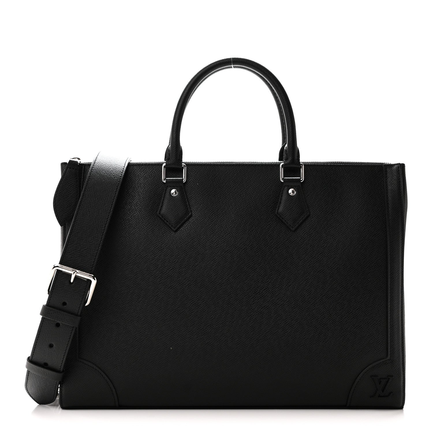 Louis Vuitton Taiga Slim Briefcase Black 1 of 9