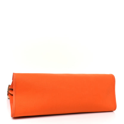 Hermes Vache Hunter Toile Herbag Zip 39 MM Orange Natural 5 of 10