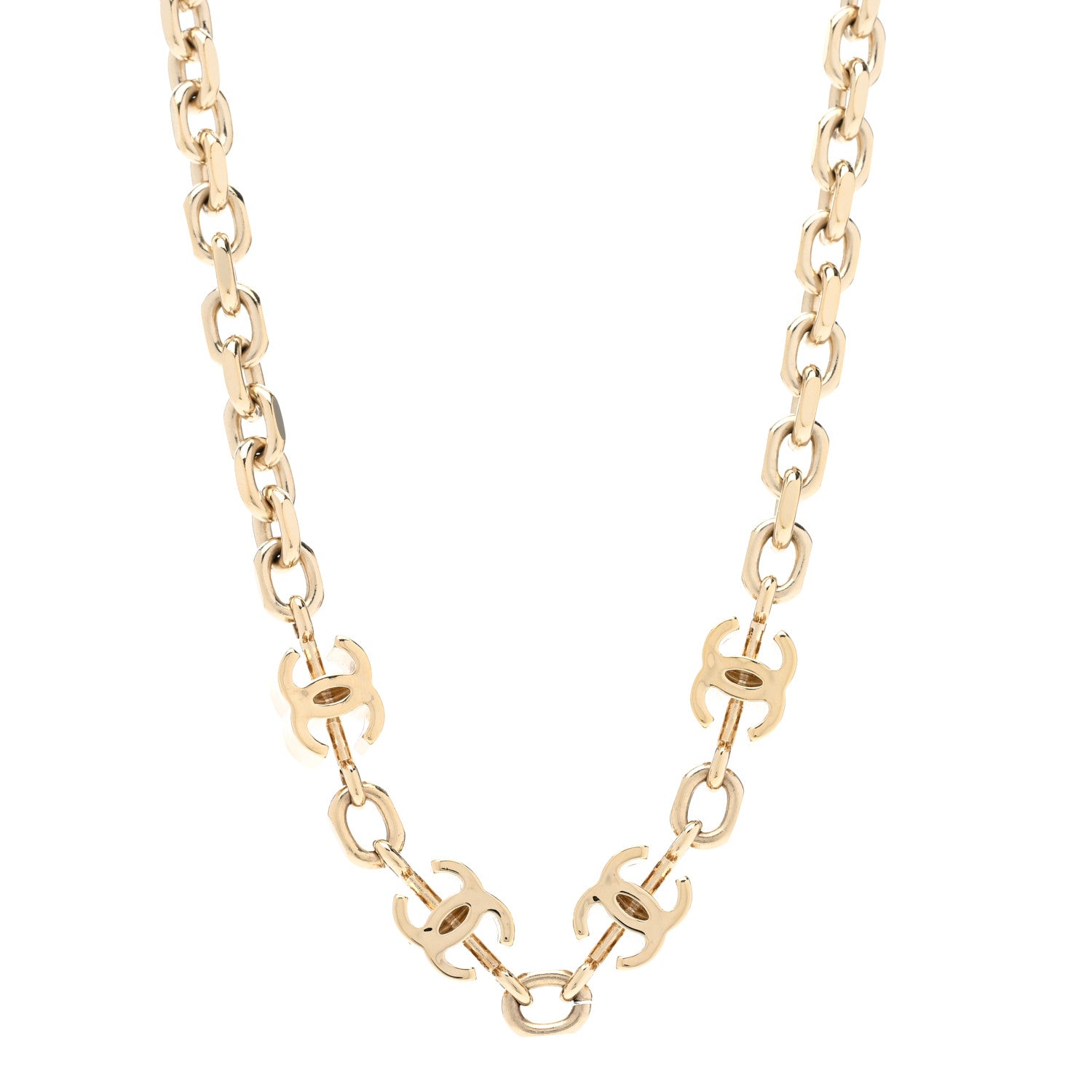 Chanel Metal CC Short Necklace Gold 1 of 6