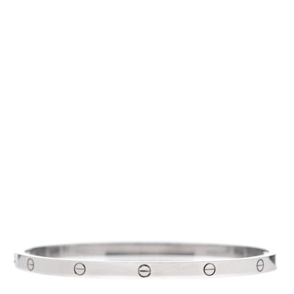 Cartier 18K White Gold Small LOVE Bracelet 17 3 of 7