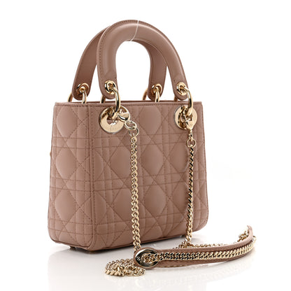Christian Dior Lambskin Cannage Mini Lady Dior Fard 3 of 9