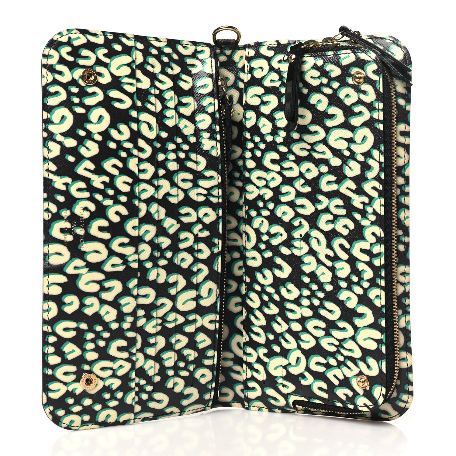 Louis Vuitton Monogram Leopard Insolite Wallet Blue Infini 5 of 7