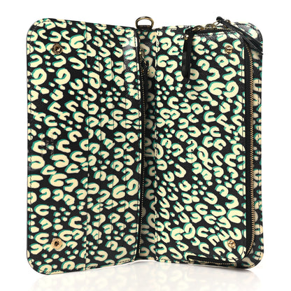 Louis Vuitton Monogram Leopard Insolite Wallet Blue Infini 5 of 7