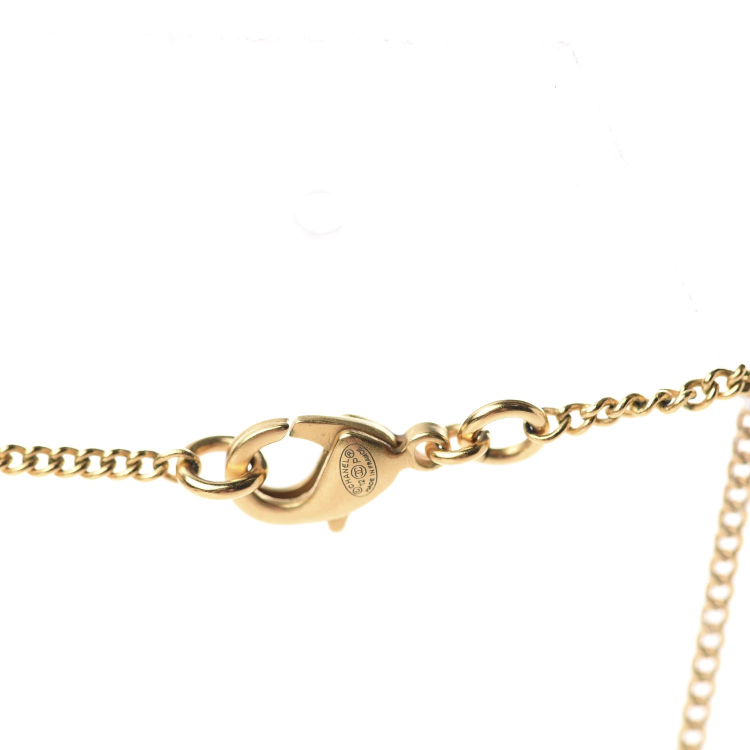 Chanel CC Necklace Matte Gold 5 of 5