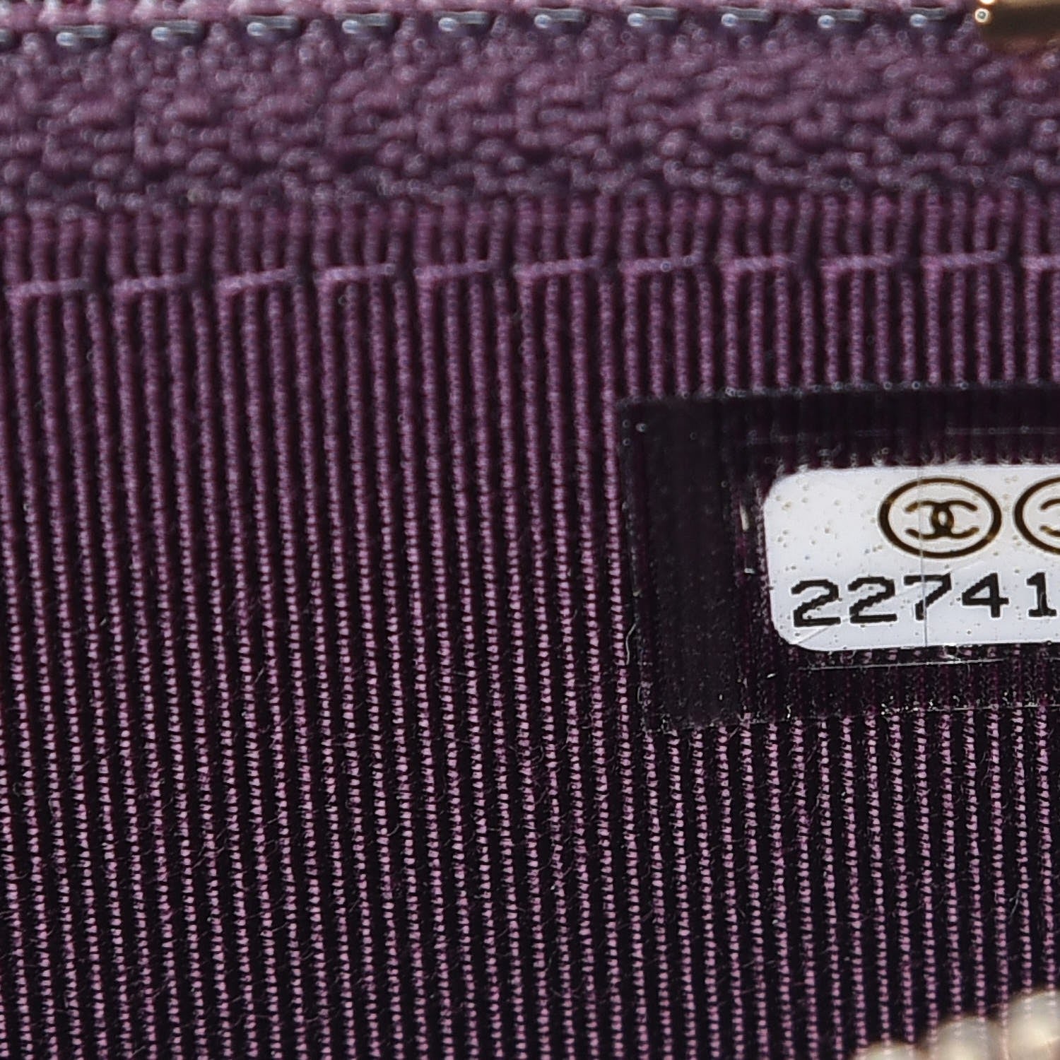 Chanel Lambskin Quilted Small Zip Around Wallet Dark Purple 8 of 8