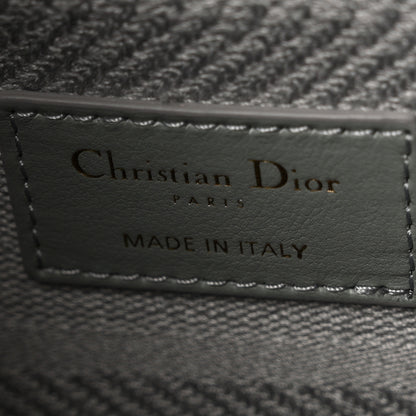 Christian Dior Canvas Embroidered Cannage Medium Lady D-Lite Gray 6 of 10