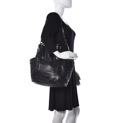 Jimmy Choo Lambskin Studded Blare Tote Black 2 of 19