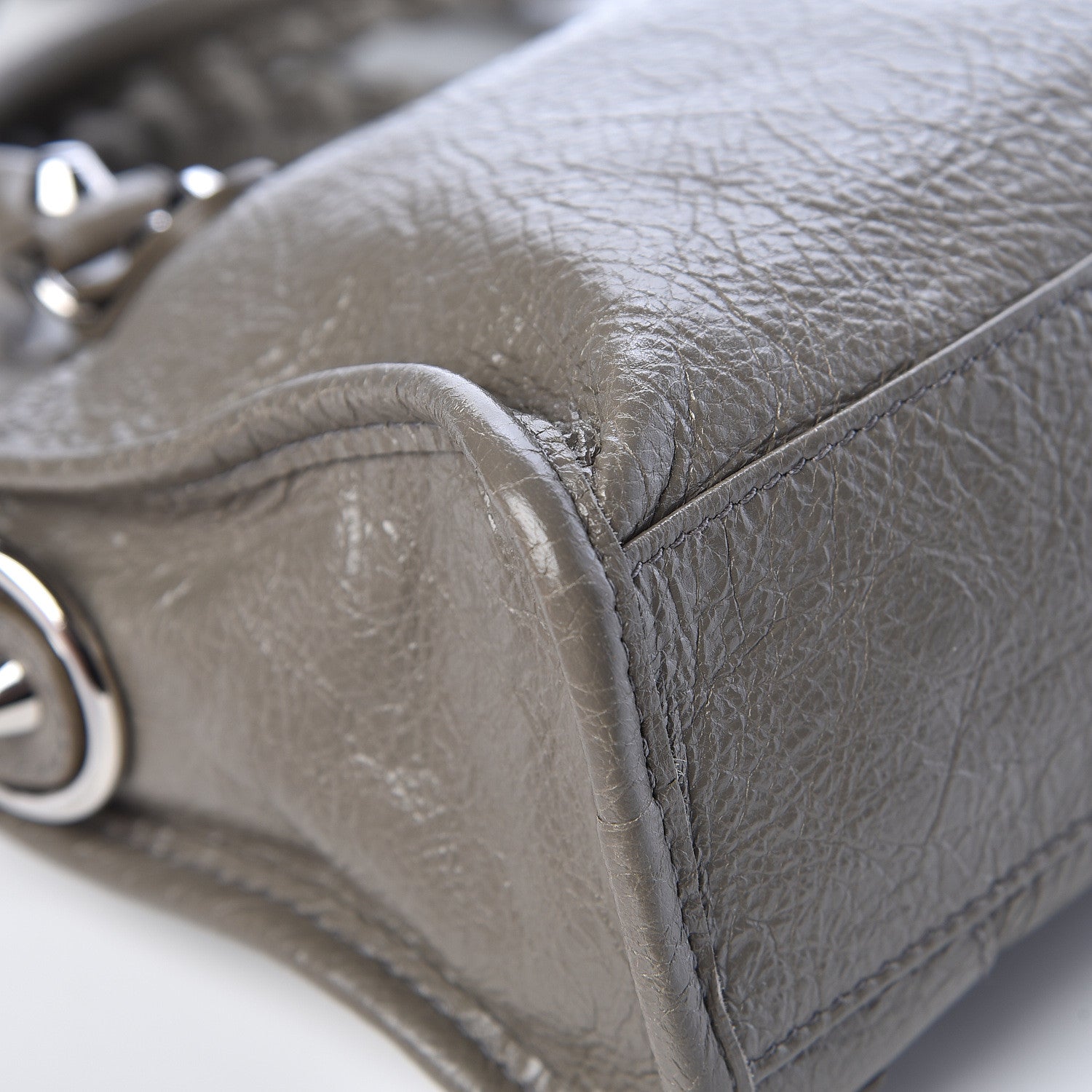 Balenciaga Agneau Classic Silver Hardware Mini City Beige Liege 11 of 13