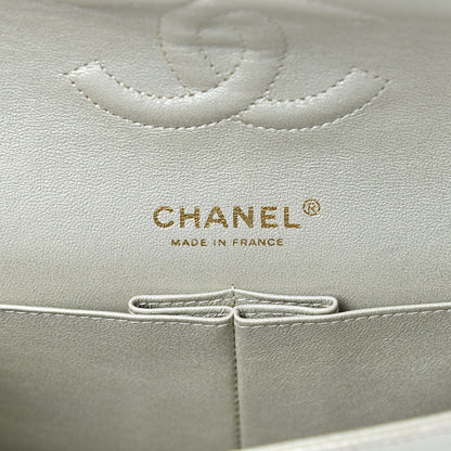 Chanel Iridescent Calfskin Quilted Medium Double Flap Light Gold 5 of 10