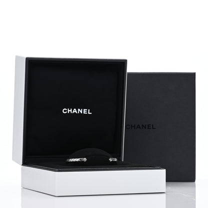 Chanel 18K White Gold Diamond Coco Crush Cuff Bracelet M 4 of 4