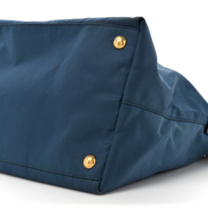 Prada Tessuto Nylon Saffiano Tote Cobalto 7 of 12