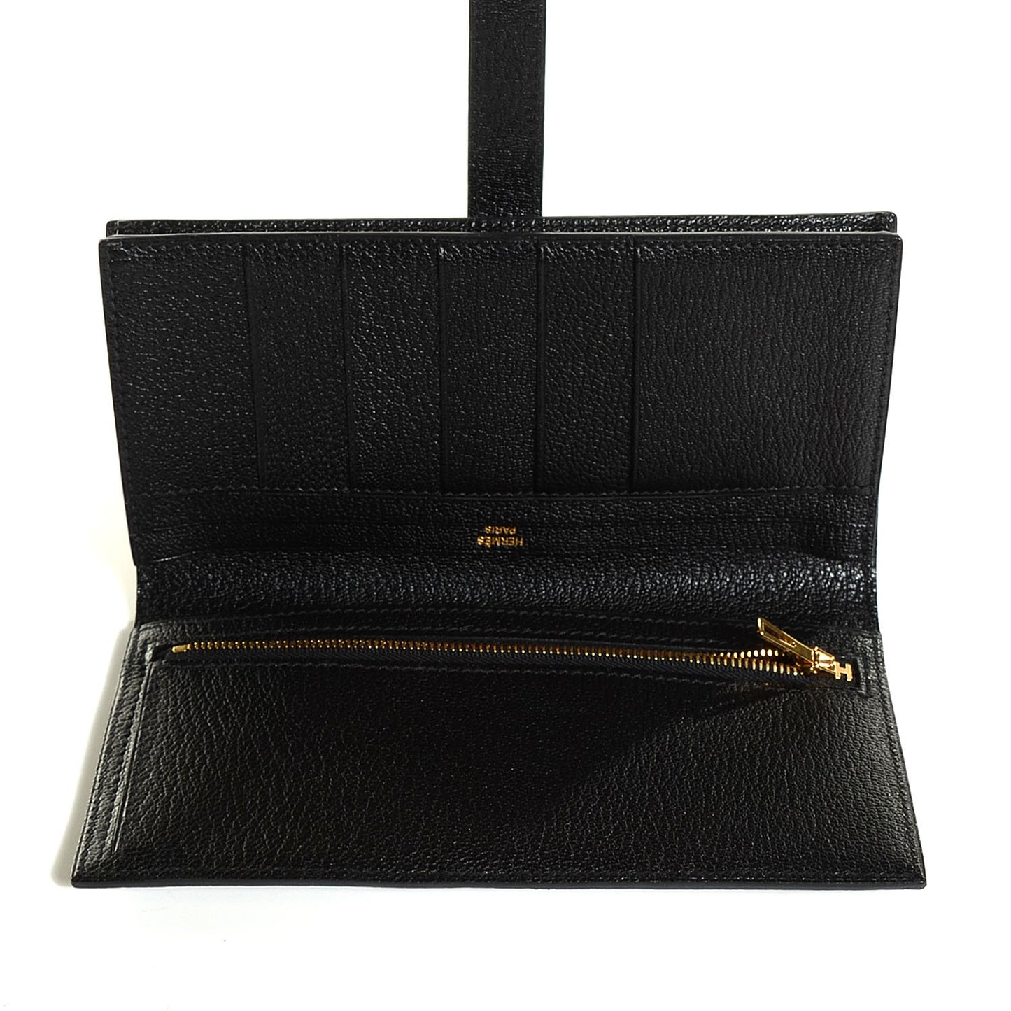 Chevre Mysore Bearn Gusset Wallet Black