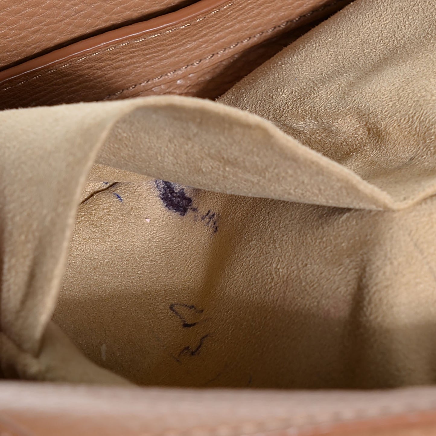 Pebbled Calfskin Mini Luggage Camel