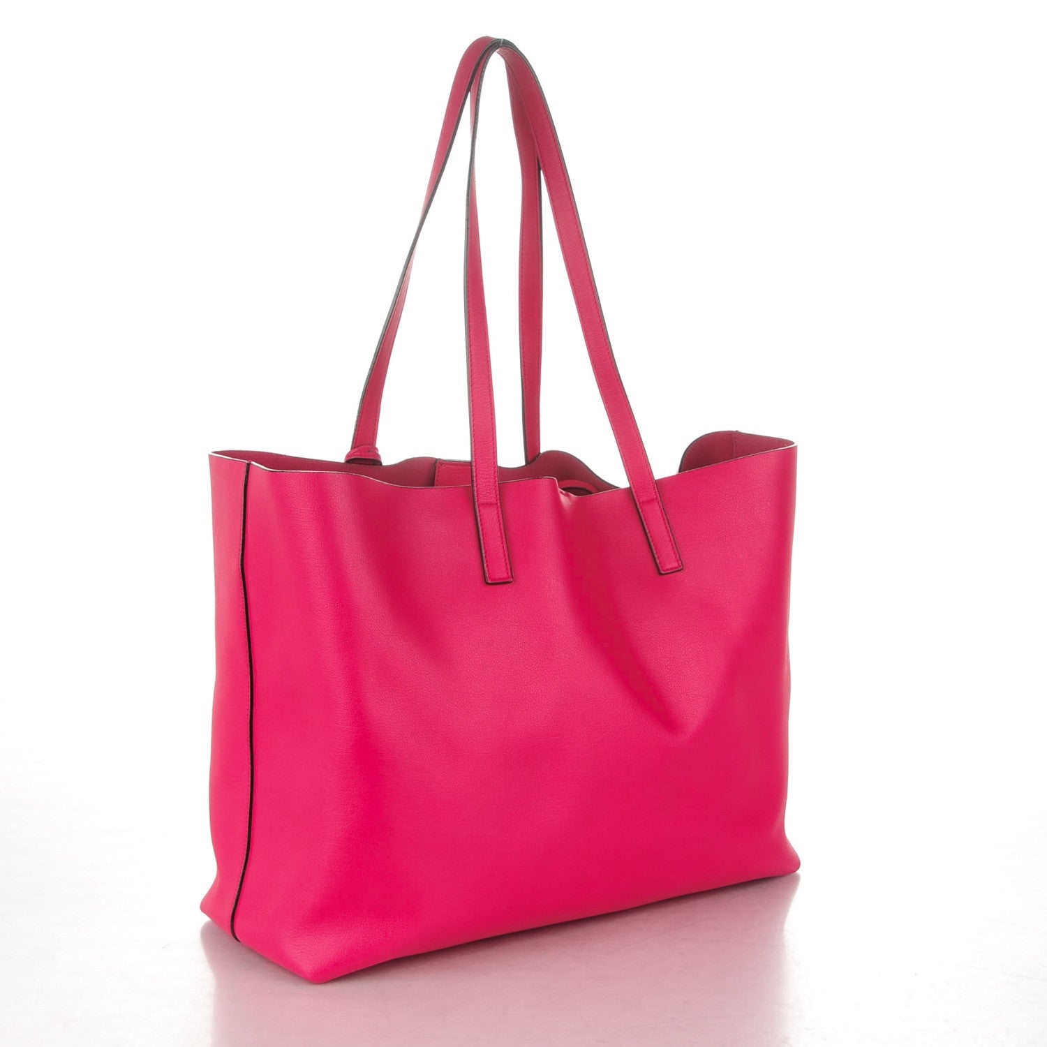 Saint Laurent Calfskin Large Shopping Tote Fuchsia 4 of 8