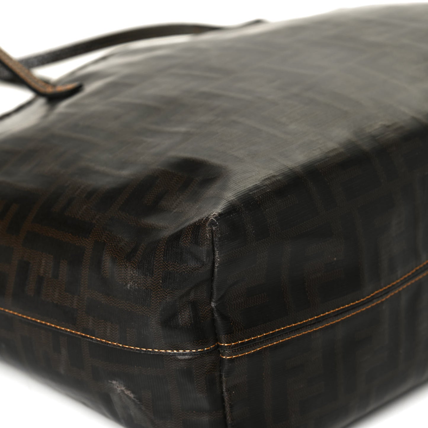 Zucca Spalmati Matrioska Small Roll Tote Tobacco Black