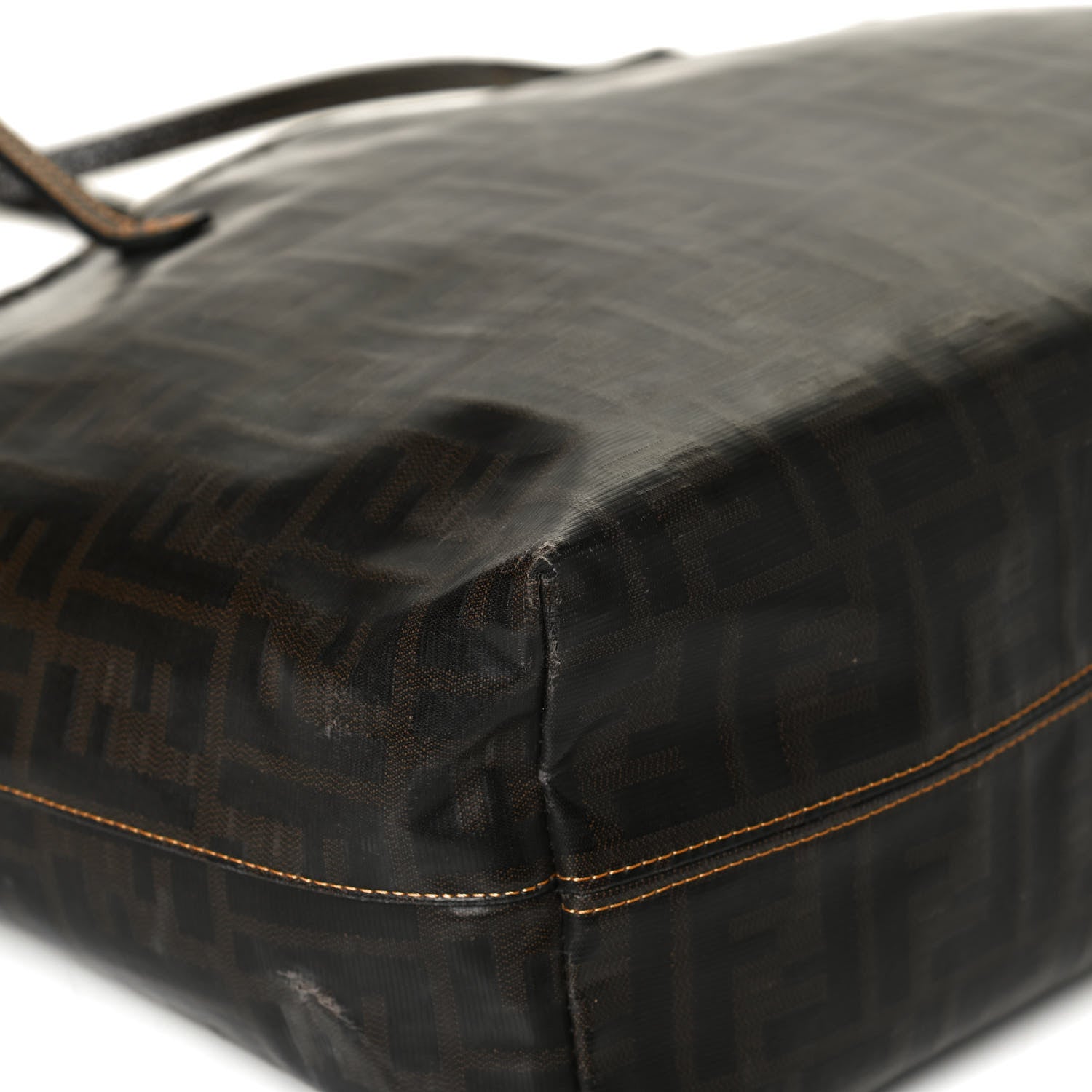 Fendi Zucca Spalmati Matrioska Small Roll Tote Tobacco Black 12 of 16