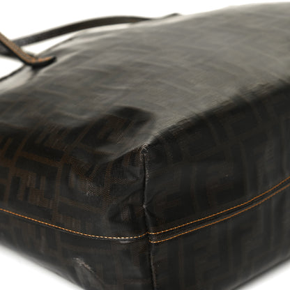 Fendi Zucca Spalmati Matrioska Small Roll Tote Tobacco Black 12 of 16