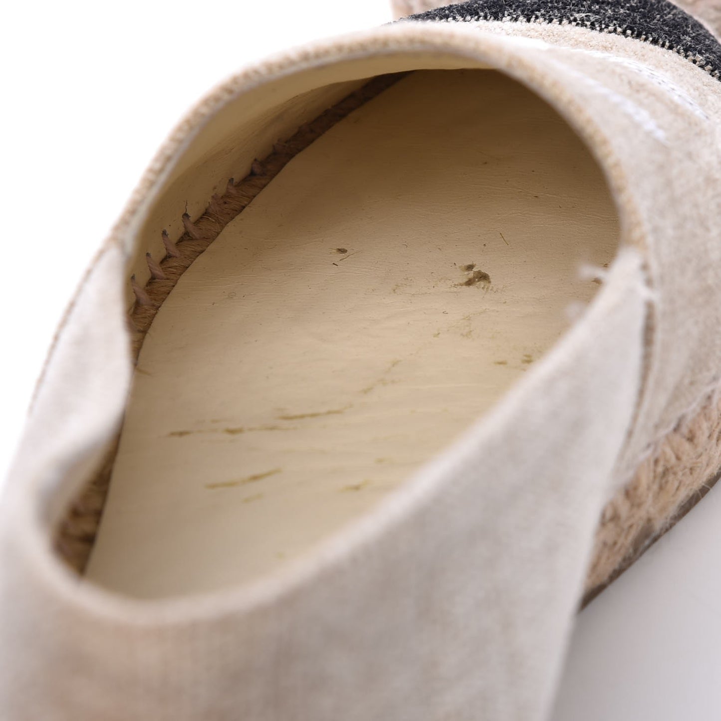 Toile Sequin CC Espadrilles 41 Beige Black