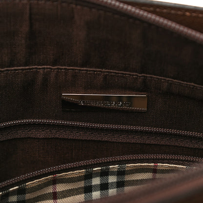 Burberry Saffiano Top Handle Tote Brown 9 of 12