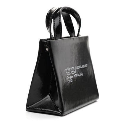 Off-White Patent Calfskin Mini Logo Box Bag Black 3 of 8