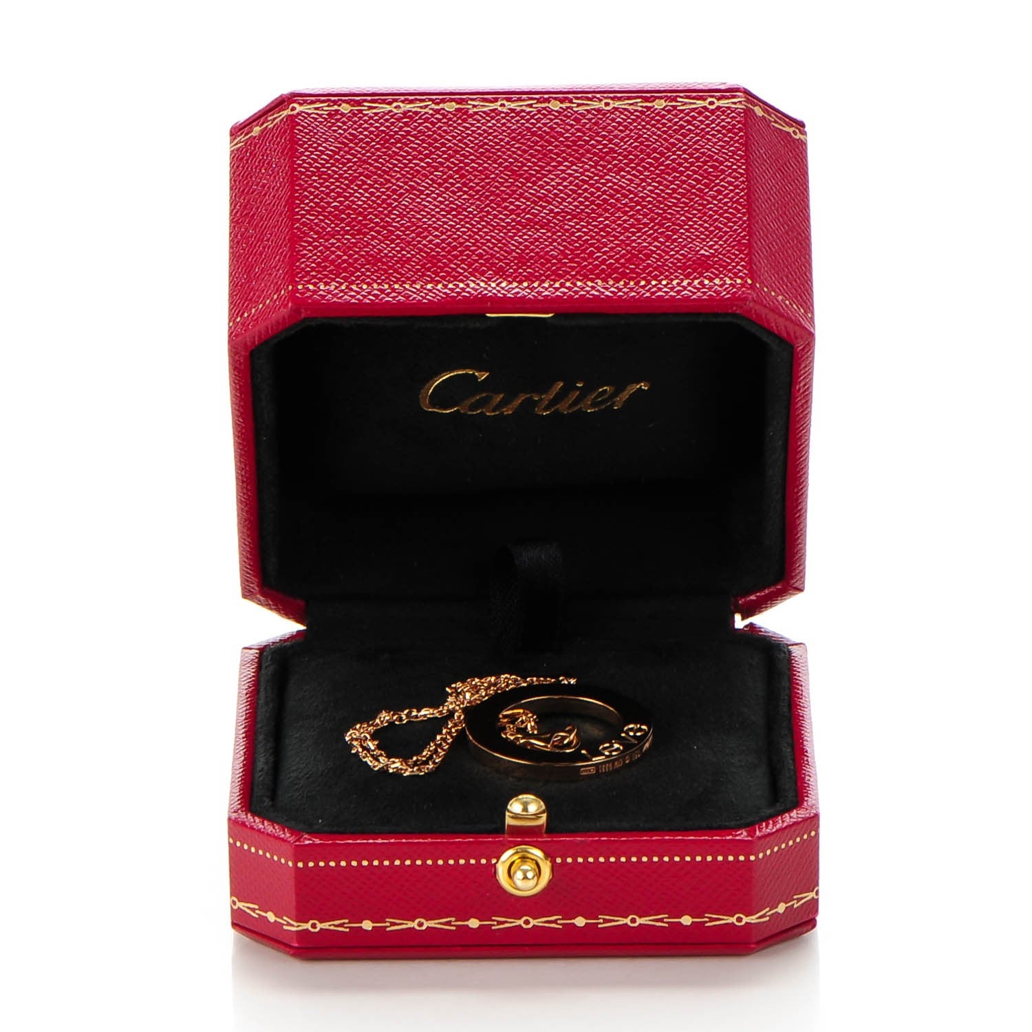 Cartier 18K Pink Gold LOVE Symbol Necklace 6 of 6