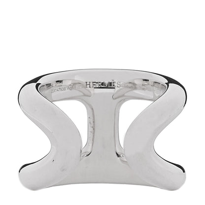 Hermes Sterling Silver PM Osmose Ring 53 6.5 3 of 6