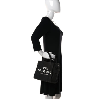 Marc Jacobs Cotton Canvas Mini The Traveler Tote Bag Black 2 of 10