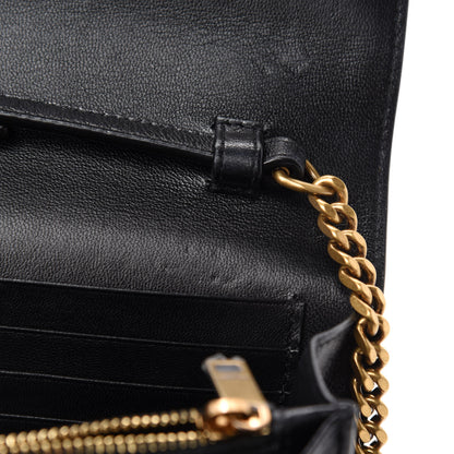 Saint Laurent Calf Hair Monogram Chain Wallet Leopard 9 of 12