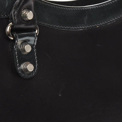 Balenciaga Smooth Calfskin Metallic Patent Giant 12 Silver Hardware City Black Gris 9 of 11