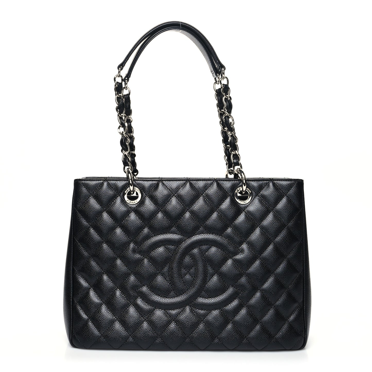 Caviar Quilted Grand Shopping Tote GST Black