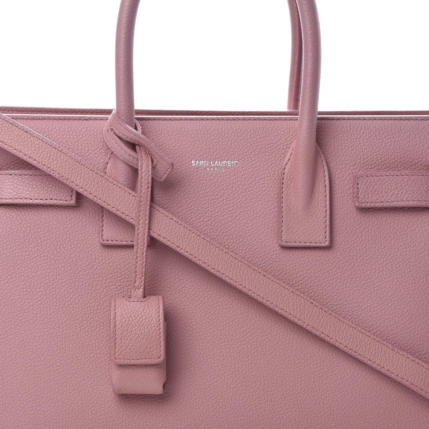 Saint Laurent Grained Calfskin Baby Sac De Jour Dark Rose 8 of 20