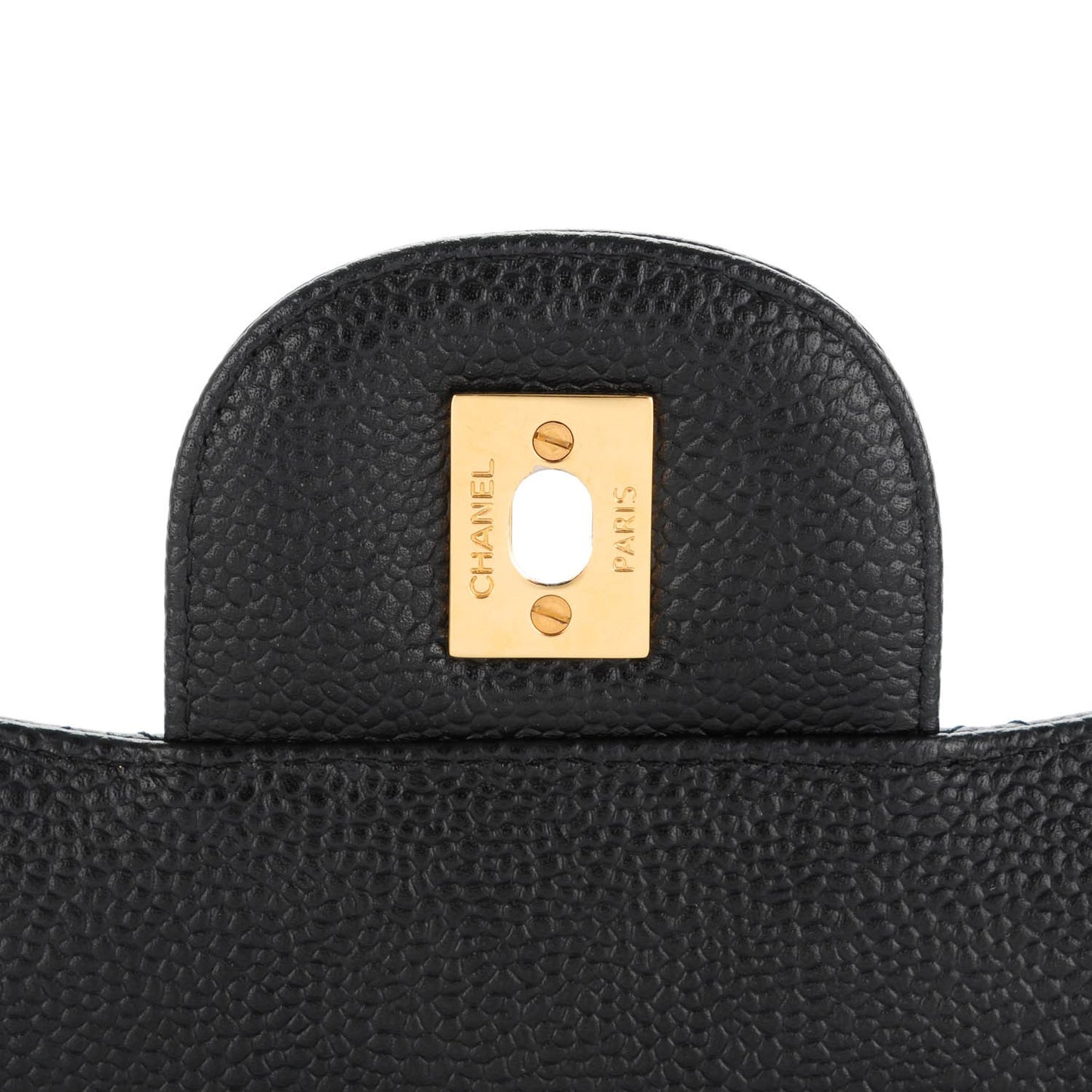 Caviar Quilted Maxi Double Flap Black