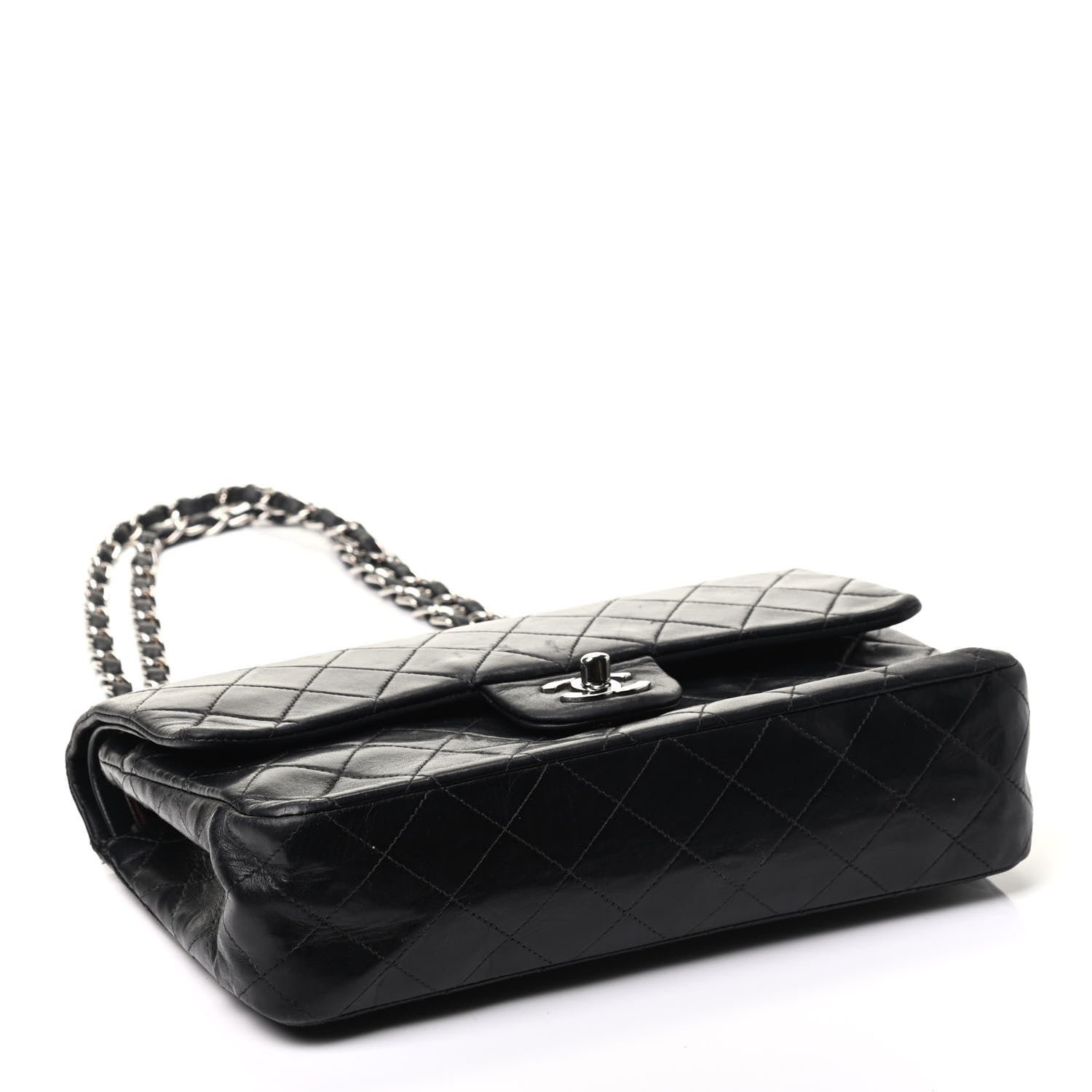 Chanel Lambskin Quilted Medium Double Flap Black 4 of 12