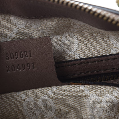 Gucci Calfskin Web Medium Rania Top Handle Bag Grey Field 8 of 10