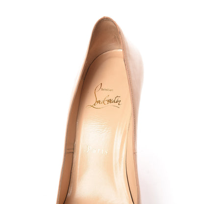 Christian Louboutin Kid Patent Geo 85 Pumps 36.5 Nude 9 of 18