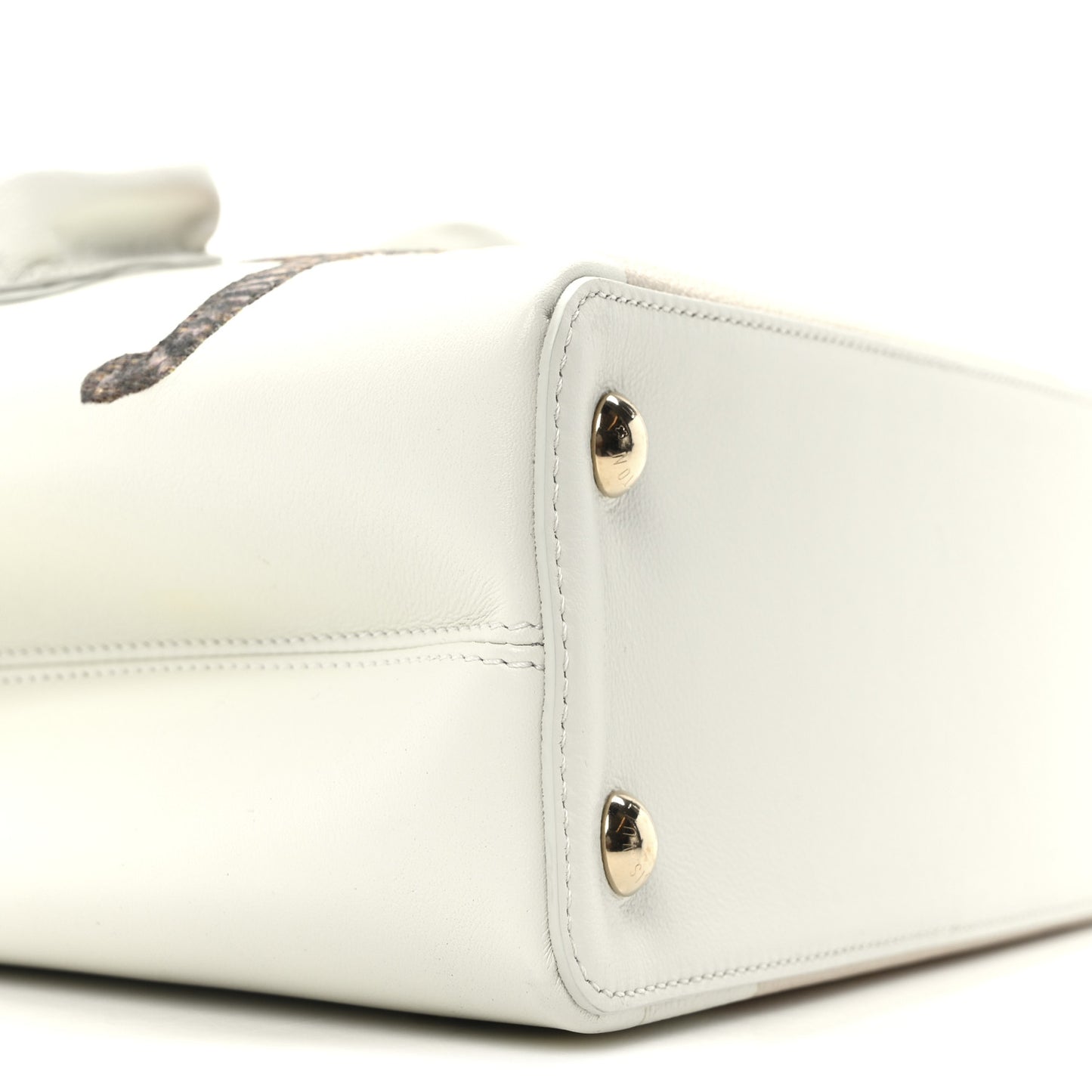 X PAOLA PIVI Taurillon Arty Capucines MM White