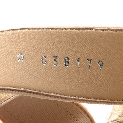Chanel Grosgrain Lambskin Elastic Flat Mules 38 Beige 6 of 9