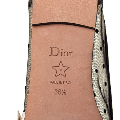 Christian Dior Swiss Tulle Dotted Miss J'Adior Ballet Pumps 36.5 Black Nude 9 of 11