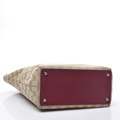 Gucci Monogram Large Eclipse Tote Beige Red 3 of 9