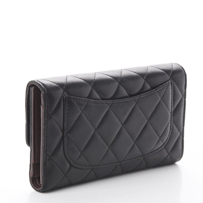 Chanel Lambskin Quilted Large Flap Wallet Black 2 of 6