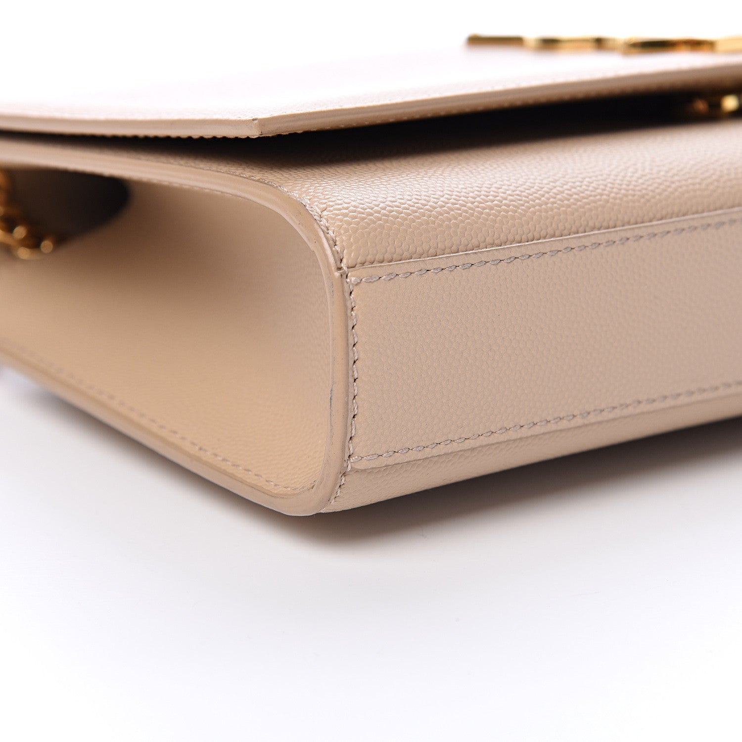 Saint Laurent Grain De Poudre Medium Monogram Kate Satchel Nude Powder 8 of 12